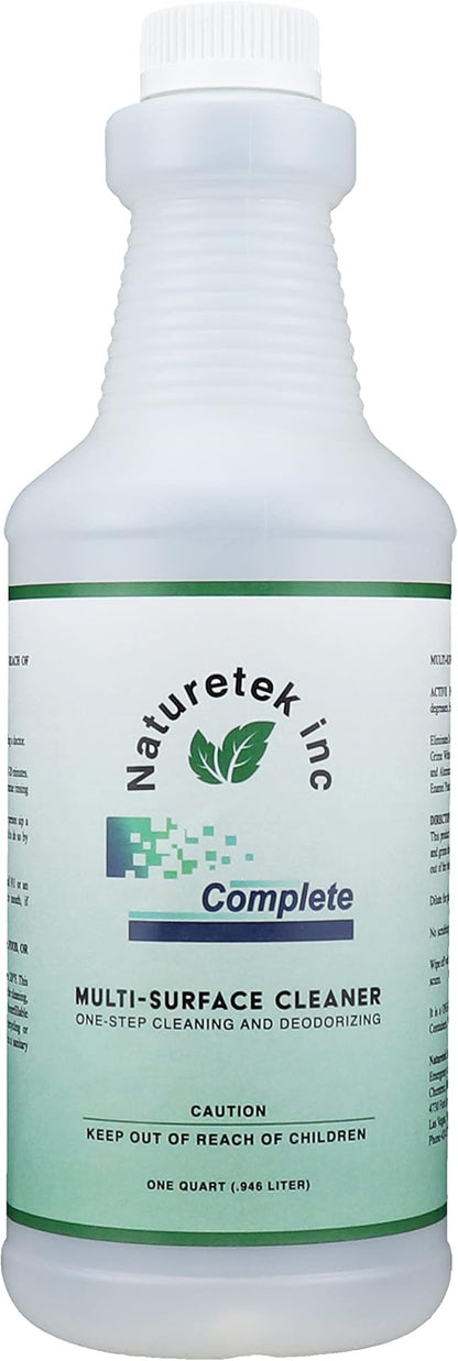 Naturetek Multi-Surface Cleaner, Complete Degreaser, and Deodorizer, All-Purpose Cleaning for Toilets, Bathtubs, Floors, and Walls, Fast Acting, No Scrubbing