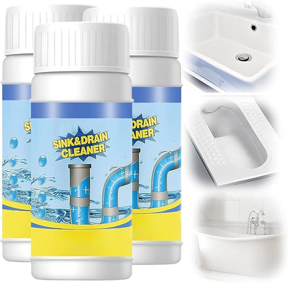 2026 New Sink Drain Cleaner, Sink and Drains Cleaner, Multi-functional Sink and Drains Cleaner Powder Cleaning, Drain Cleaner Foam Cleaner, Powerful Pipe Dredging Agent for Home Kitchen Toilet (3Set)