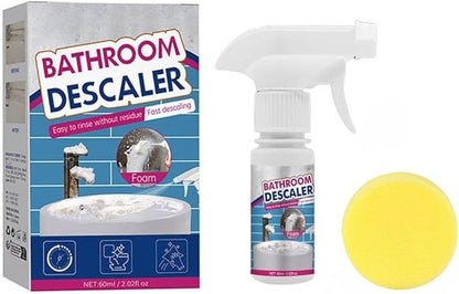 Bathroom Descaler Foam Cleaner Spray, Bubble Cleaner Foam with Enhanced Sprayhead & Sponge, To Tile Faucet Remover Tub Cleaner 60ml (2)