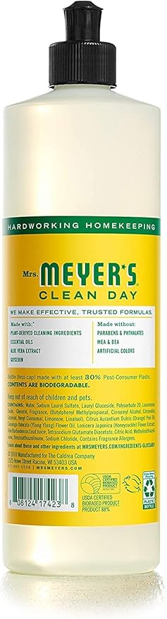 MRS. MEYER'S CLEAN DAY Dish Soap Variety (Lemon Verbena + Basil + Honeysuckle, 1CT
