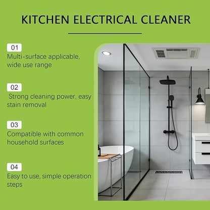 Electrolyzed Ion Kitchen Cleaner Spray, Kitchen Appliance & Grease Cleaner, Natural Enzyme Cleaners, Multi-Purpose Grime Remover for Pot, Oven, Stove, Range Hood & Countertops (3Pcs,300ml)