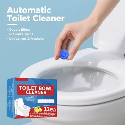Toilet Cleaning Tablets | Fast-Dissolving, Long-Lasting Freshness | 12/24 Count | Safe for All Toilets, Septic Tanks & Pipes (12)