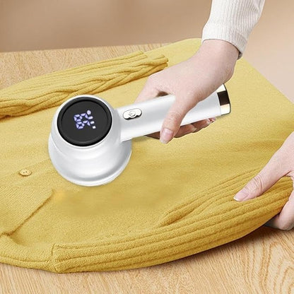 Rechargeable Fabric Shaver Electric Lint Remover with LED Display & Large Capacity Container 3-Settings Control Shaver Easy-to-Grip Handle High-End Color Matching