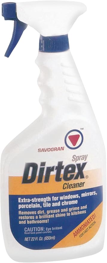Savogran 10763 Dirtex Spray Cleaner Extra-Strength For Windows, Mirrors, Porelain, Tite and Chrome 22 oz