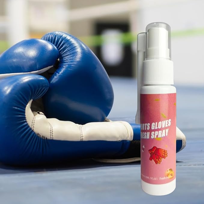 Boxing Glove Deodorizer 30ml, Gym Bag Freshener Spray for Work Boots, Athletic Gear, Gloves, Clothes, Helmets, Shoes, Hockey Equipment, Sports Use