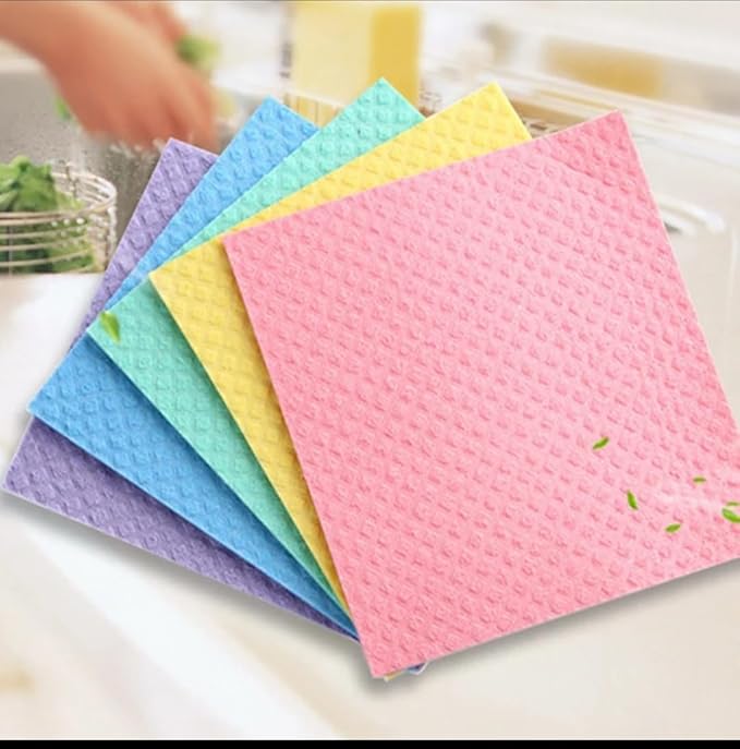 Swedish Dishcloths – 10 Pack Super Absorbent Eco-Friendly Cleaning Cloths | Reusable Biodegradable Kitchen Towels for Dishes, Counters & Household Use