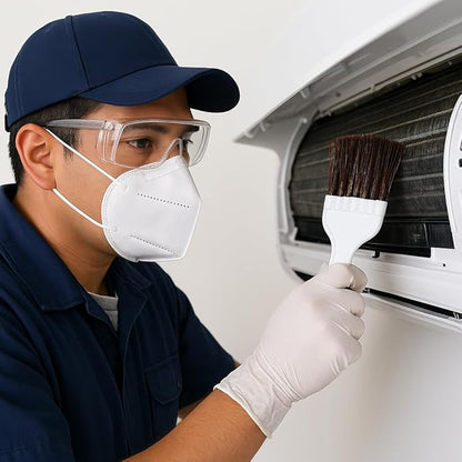 Air Conditioner Condenser Fin Cleaning Brush Refrigerator Coil Cleaning Brush Supplies Coil 4-in-1 Mini Split AC Coil Cleaning Kit Multi-Purpose Coil & Keyboard Cleaner Brush Set