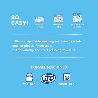Tru Earth Compact Dry Laundry Detergent Sheets - Up to 64 Loads (32 Sheets) - Paraben-Free - Original Eco-Strip Liquidless Detergen - Fresh Linen | Packaging May Vary