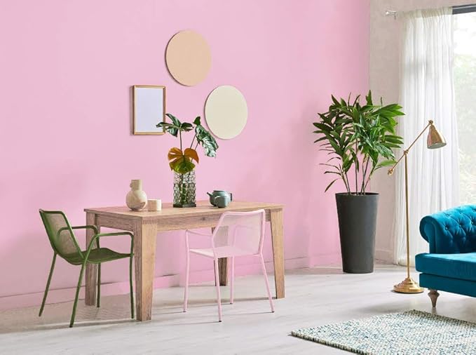 197"x17.7" Pink Wallpaper Solid Color Peel and Stick Wallpaper Pink Contact Paper Self-Adhesive Removable Wall Paper for Wall Covering Cabinet Countertop Vinyl Roll