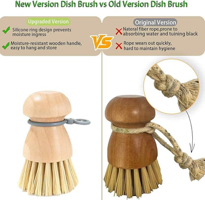 Dish Brush with Durable Bristles, Non Scratch, Easy Grip Handle for Dishes Pots Pans and Sink Grease Removal – Dish Cleaning Brush, Dish Scrub Brush, Dish Scrubber, Kitchen Dish Brush