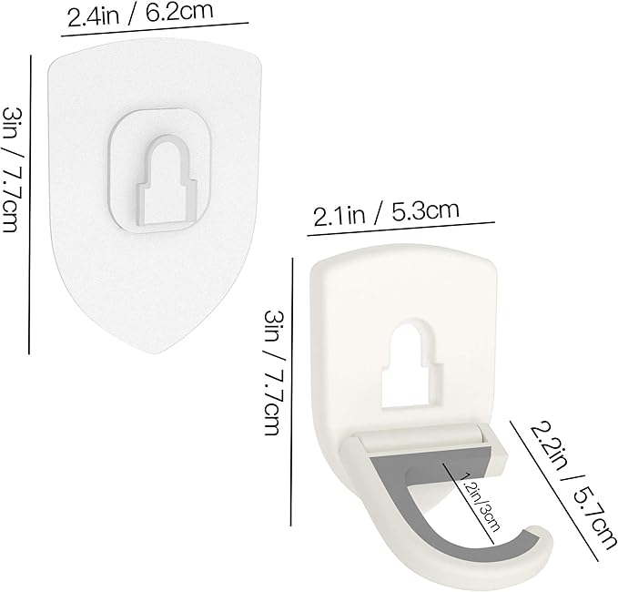 Broom Holder Wall Mount Self Adhesive, Broom and Mop Organizer Wall Hanging, No Drilling Anti-Slip Broom Hook Over Door for Home, Kitchen, Garden, Garage Storage 5-Pack