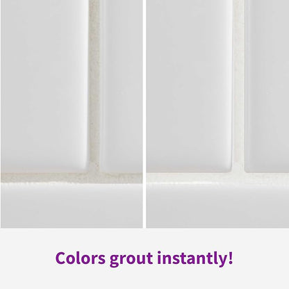Rejuvenate Grout Renewer Pen, 1 Count, White Grout Color Restorer Instantly Covers Stained, Dirty Or Old Grout Between Kitchen And Bathroom Tiles