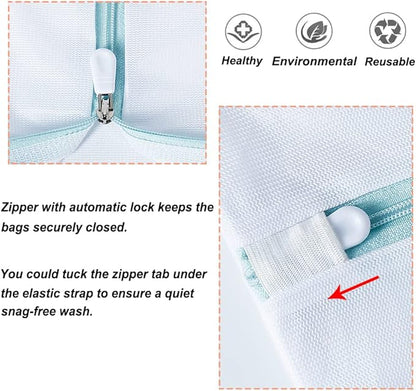 Tenn Well 3PCS Mesh Laundry Bags, 20 x 23 Inches Large Lingerie Bags for Washing Delicates, Garments, Bath Towels, Dirty Clothes, Socks, Toys, Travel