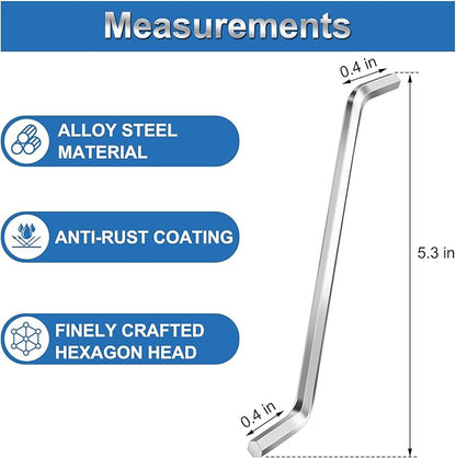 Garbage Disposal Wrench, Garbage Disposal Unjamming Allen Wrench Key Tool Compatible with Insinkerator Garbage Disposals (Silver)