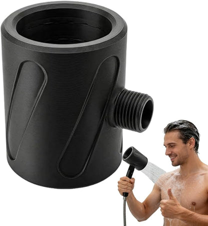 Spiral Nozzle Men's Cleaning Shower Head - Upgraded Men's Shower Head,360° Ring Water Spray Shower Heads,Coarse-Pore Design Prevents Clogging,Easy to Install, Suitable for Home Bathrooms (Black)