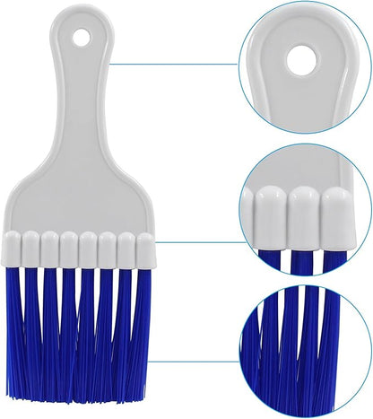 4 Packs Blue Air Conditioner Condenser Cleaning Brush Ac Coil Cleaner Brush HVAC Refrigerator Coil Cleaning Brush