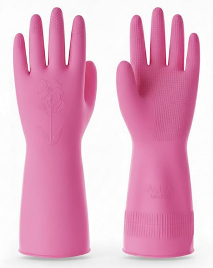 Premium Dishwashing Gloves Reusable Rubber Kitchen Cleaning Waterproof Hand Protection