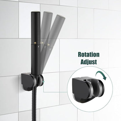 Heyalan Brass 2 in1 Hand Shower and Sprinkler - High Pressure Handheld Shower Wand with Hose and ABS Holder, Matte Black