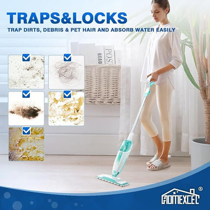 HOMEXCEL Steam Mop Replacement Pads for Shark Steam Mops S1000/S1000A/S1000C/S1000WM/and S1001C-Reusable Microfiber Steamer Scrub Mop Pads for All Hard Floors-2 Pack