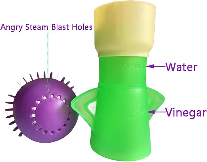 Microwave Steam Cleaner Make Your Heater Sanitary without Fussy or Heavy Duty,Angry-Mama Durable Plastic Kitchen Cleaning Gadget Cleans Kitchenware Simply by Mad Steamin and Packed as Fun Gift