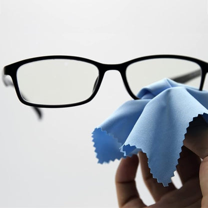 AAwipes Eyeglasses Cleaning Cloth Glasses Cloths Bulk (5.5"x5.5", Blue, 100 pcs, No Logo) for Eyeglasses, Lenses, Phones, Screens, Camera, Silverware, Any Other Delicate Surfaces (V1515)
