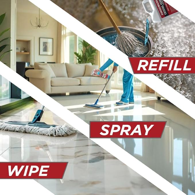 StonePro Crystal Clean - PH Neutral Cleaner for Stone Surfaces (Ready-To-Use Spray, 16 oz)