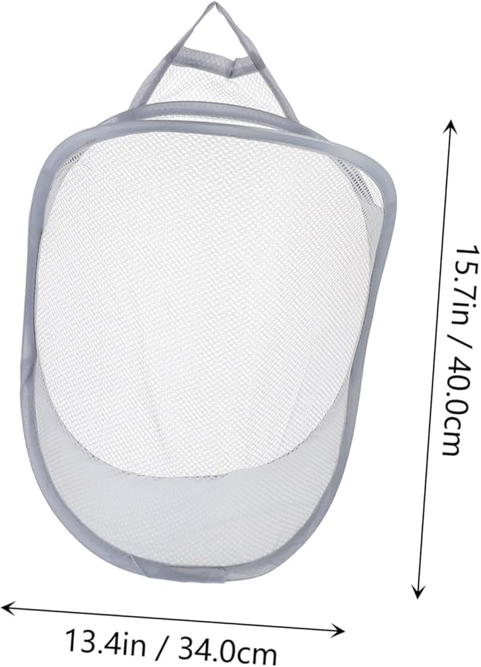 GLEAVI 2pcs Wall-Mounted Laundry Baskets Folding Storage Organizers for Clothes Sturdy Fabric Hanging Hamper Handles for Home and Travel