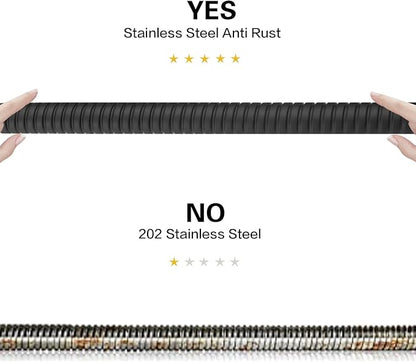 RUMOSE 98 inches Shower Hose Shower Head Extension Hose Extra Long Stainless Steel Shower Tube Attachment Flexible Handheld Shower Sprayer Hose, Matte Black
