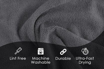 Avalon Towels Microfiber Cleaning Cloths (Value Pack of 36) - Size 16 x 16 Inches, Highly Absorbent Cleaning Rags, Lint Free, Reusable and Washable, Microfiber Towels for Cars