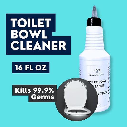 Toilet Bowl Cleaner, Plant-Based, Non-Toxic, Odor Eliminator, Handmade in USA (Unscented, 16 oz)