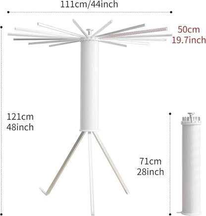 Clothes Drying Rack Tripod Aluminum-16rods,Portable Foldable Drying Rack,Drying Rack Clothing for Laundry Bedroom Household