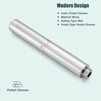 Heyalan Hand Held Shower Wand, High Pressure Handheld Head with Strong Flow, Luxury Spray for Bathroom,Dual Function,Polished Chrome