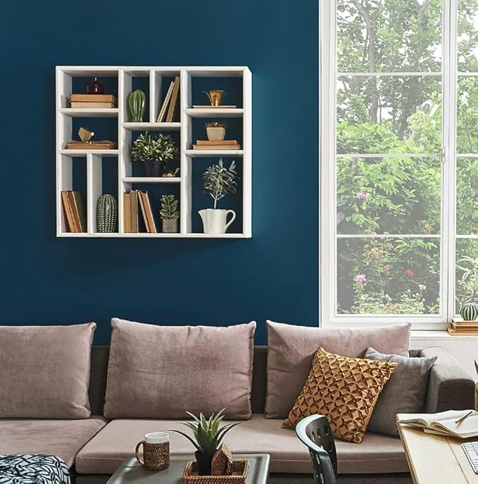 Safiyya 118"x17.7" Dark Blue Peel and Stick Wallpaper Blue Contact Paper Solid Color Removable Self Adhesive Wallpaper Decorative Vinyl Rolls for Wall Furniture