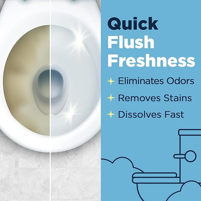 Nature Clean Non-Toxic Toilet Bowl Cleaners Strips 45 count, Pack of 12, Plastic-Free & Natural Toilet Cleaner No Harsh Chemicals Septic Safe, Zero Waste Refresh Toilets & Bathroom with Fresh Scent