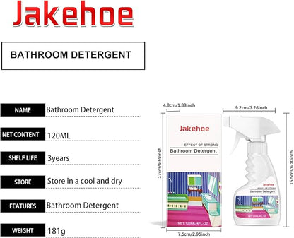 Bathroom Detergent Spray, 4 FL OZ, Glass and Tile Cleaner；Bathroom Cleaning; Water Stain Cleaning