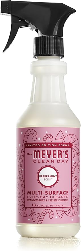 Mrs. MEYER'S CLEAN DAY Multi-Surface Cleaner 3 Pack Variety, 16 OZ Each, 1 CT (Iowa Pine + Peppermint + Gingerbread)