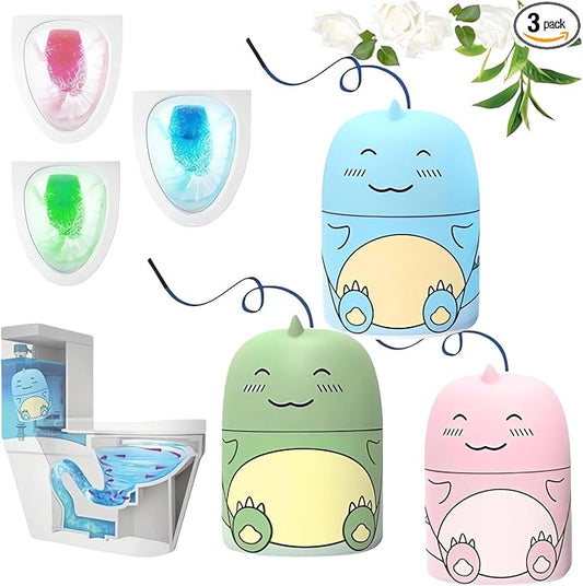 Toilet Bowl Cleaner 2026 Upgrade Cute Dinosaur-Shaped Toilet Tank Cleaner Bathroom Toilet Scent Freshener for Inside Small But Powerful (3)