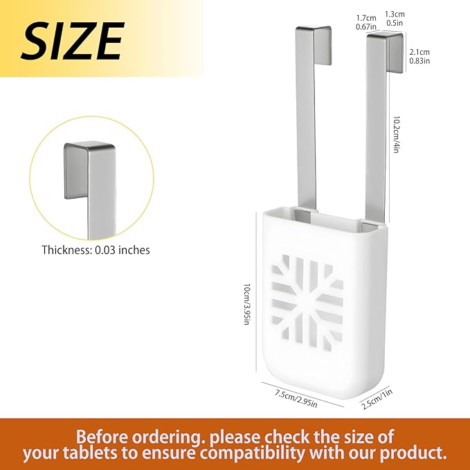 Toilet Tank Tablet Holder, Versatile Toilet Bowl Hanging Cleaner and Deodorizer Hanger, Prevents Flapper Jams & Residue, Extends Life of Drop-In Cleaner Tablets -2PCS