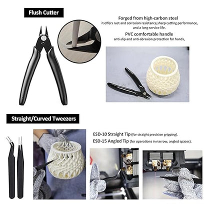 Resin 3D Printer Tool Kit, Stainless Steel Funnel with Strainers, Silicone Mat, Resin Filters & Basic Accessories for SLA/DLP/LCD 3D Printing Post-Processing