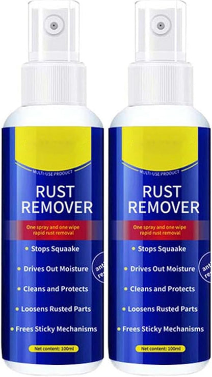 Anti-Rust Lubricant Spray & Rust Remover,Multi-Purpose Lubricant Rust Remover Spray with Protective Coating, Fast-Acting Formula & Easy Application, for Metal, Vehicles, Tools, Chains (2PC)