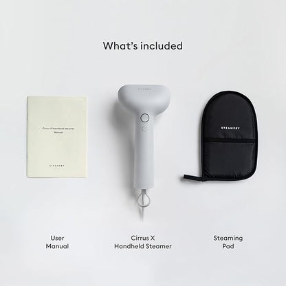 Steamery Handheld Clothes Steamer Cirrus X, 1200W, Steam Output 20g/min, Heat up in 20 Seconds, Portable, Minimalistic, Scandinavian design, White
