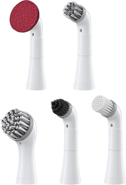 kHelfer KH6A Replacement Grout Brush, Small Cordless Grout Cleaning Brush with 5 Replacement Brushes for Tile, Bathroom, Crevice, Corners, Bathtub, Kitchen