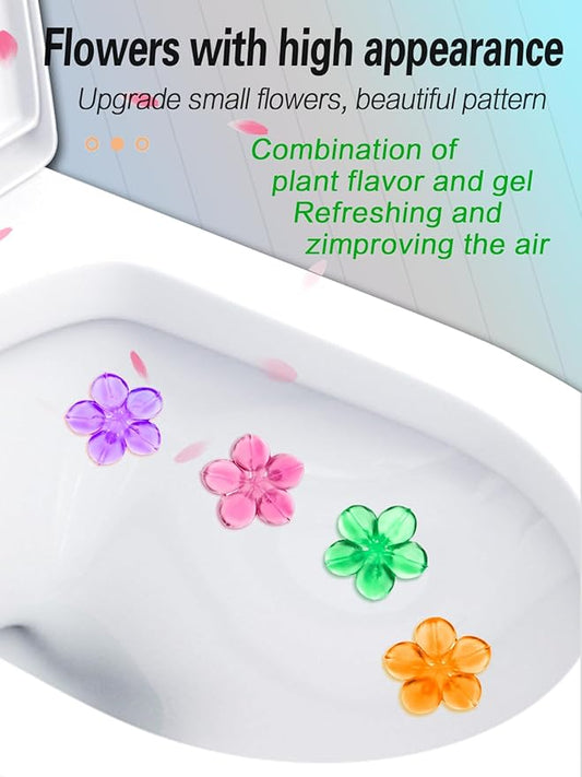 Toilet Bowl Cleaner Gel Stamps, 9 Scents with Flower Design, 117 Uses, Ocean Lavender Jasmine Lemon Osmanthus Mixed Fragrances (9)