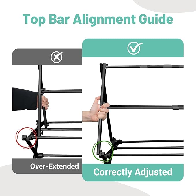 4 Tier Clothes Drying Rack Foldable | Foldable Clothing Drying Rack | Laundry Drying Rack Collapsible for Laundry Room, Dorm, Expandable Sturdy Metal Design | Black 29"L x 11.5"W x 53"H
