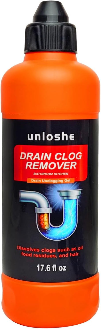 Drain Clog Remover and Drain Cleaner, Unclogs and Removes Hair, Soap Scum and Blockages, for Bathroom, Kitchen, Sink, Tubs (1-Pack)