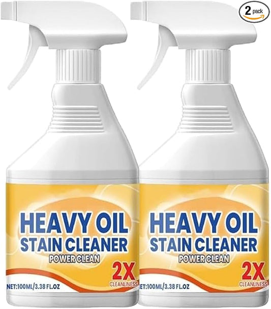 Kitchen Cabinet Cleaner And Polisher, All Purpose Kitchen Heavy Oil Cleaning Agent, Oil Stain Remover Spray, For Stove, Oven, Dishwasher, Tiles (2)