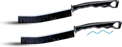 Diamond Shine 2-Pack Hard Bristle Crevice Cleaning Brush - Scrub Grout, Gaps, Edges, Corners, Baseboards - Kitchen & Bathroom Scrubber