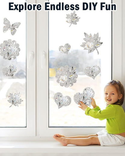 Frosted Tulip Patterned Window Privacy Film with Installation Tools, Stained Glass Decorative Film, Removable, Peep-Proof, Static Cling (29.5 x 78.7 Inch)