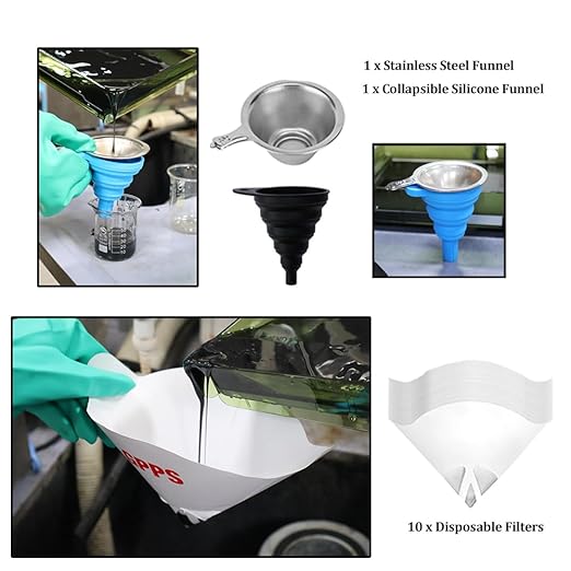 Resin 3D Printer Tool Kit, Stainless Steel Funnel with Strainers, Silicone Mat, Resin Filters & Basic Accessories for SLA/DLP/LCD 3D Printing Post-Processing