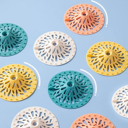 Guojiang Anti-Blocking Hair Catcher Hair Stopper Shower Floor Drain Covers Sink Strainer Filter Bathroom Kitchen Accessories Shower Hair Stopper for Shower Drain Sink Bathroom, Blue
